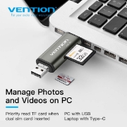სურათი USB გადამყვანი VENTION CCJH0 Card Reader