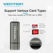 სურათი USB გადამყვანი VENTION CCJH0 Card Reader