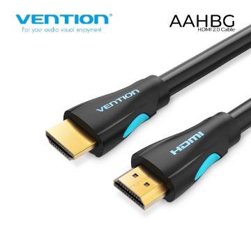 დეტალურის ჩვენება 4K HDMI 2.0 კაბელი VENTION AAHBG 1.5m Black სურათი 4K HDMI 2.0 კაბელი VENTION AAHBG 1.5m Black
