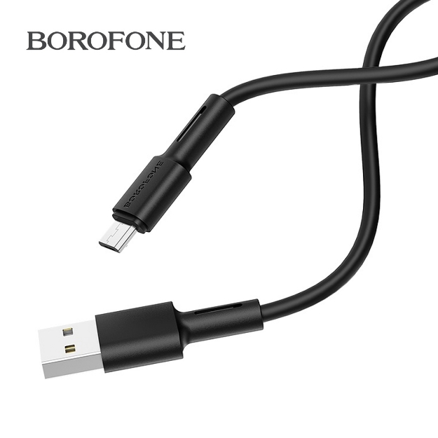 Picture of Micro USB Cable BOROFONE BX31 Soft silicone Data 5A 1M BLACK