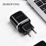 Picture of USB FAST Charger Borofone BA36A QC3.0/QC2.0 18W BLACK 