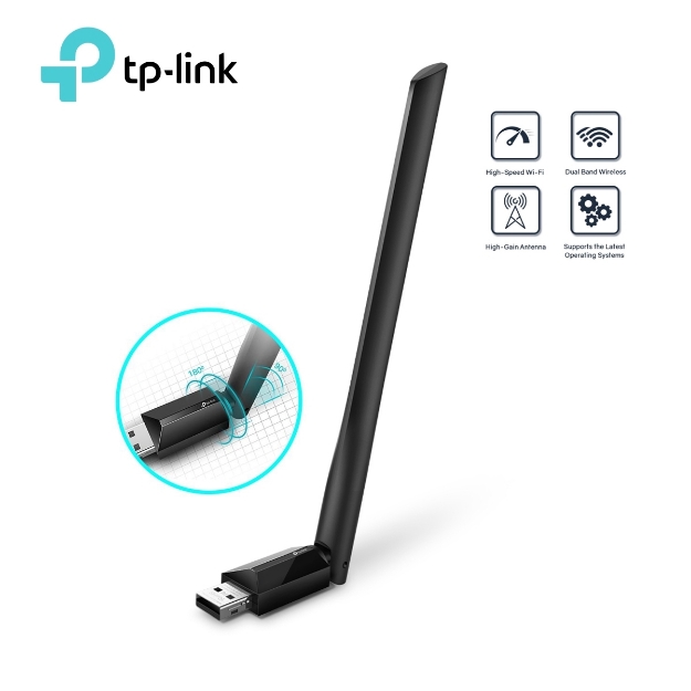 Picture of USB Wi-FI ადაპტერი TP-LINK ARCHER T2U PLUS AC600 Dual Band 5dBi 5Ghz