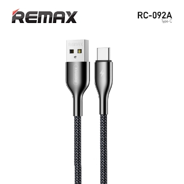 Show details for Type-C Cable REMAX RC-092a KINGPIN Series 2.1A Data 1m Black Picture of Type-C Cable REMAX RC-092a KINGPIN Series 2.1A Data 1m Black