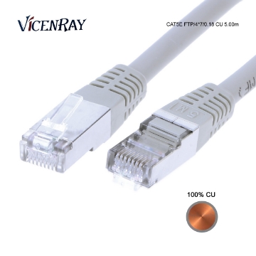 Show details for FTP CAT5E Parch cord VICEENRAY CAT5E FTP/4*7/0.18 5m Picture of FTP CAT5E Parch cord VICEENRAY CAT5E FTP/4*7/0.18 5m