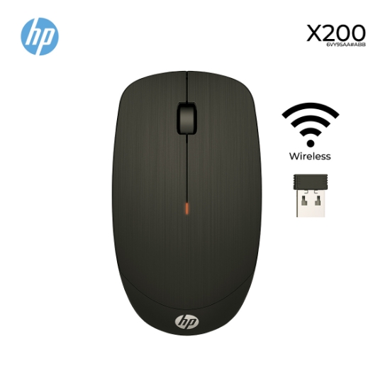 Picture of WIRELESS Mouse HP X200 6VY95AA#ABB 1600 DPI BLACK