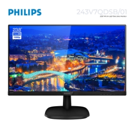 Picture of Monitor PHILIPS V Line 243V7QDSB/01 23.8" FHD IPS W-LED 5MS 75Hz BLACK