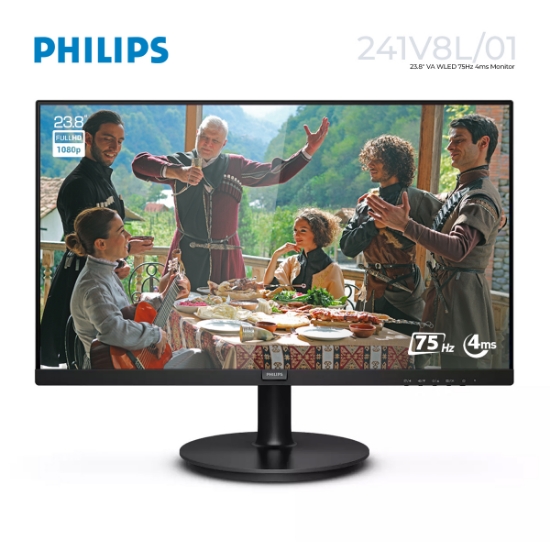 Picture of Monitor PHILIPS V LINE 241V8L/01 23.8" VA W-LED 75HZ 4MS BLACK