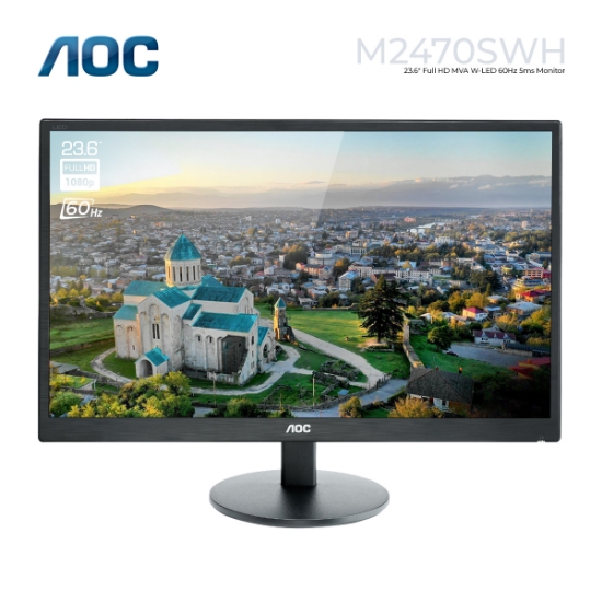 Picture of Monitor AOC M2470SWH 23.6" FHD MVA 1ms 60Hz Black 