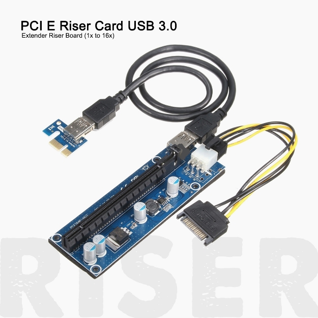 Picture of რეიზერი PCI-E PCI Express 1X to 16X USB3.0 PCIE164P-N03 VER 006C