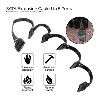 დეტალურის ჩვენება კაბელი SATA Extension SAC-1-5 1 to 5 Ports Power Supply Cable სურათი კაბელი SATA Extension SAC-1-5 1 to 5 Ports Power Supply Cable