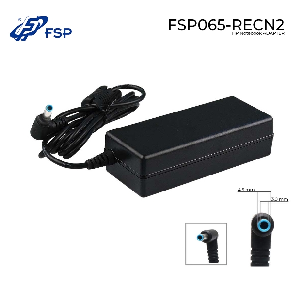 Picture of ნოუთბუქის დამტენი FSP FSP065-RECN2 19V 65W For HP Black