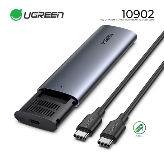 სურათი მყარი დისკის გადამყვანი ქეისი UGREEN CM400 10902 M.2 M-Key 10G Enclosure C TO C