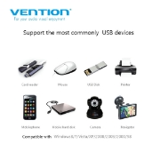 Picture of USB 2.0 EXTENSION Cable VENTION CBCBH 2M BLACK