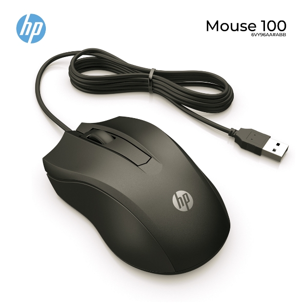 Picture of Mouse HP Mouse 100 6VY96AA USB 1000DPI Black