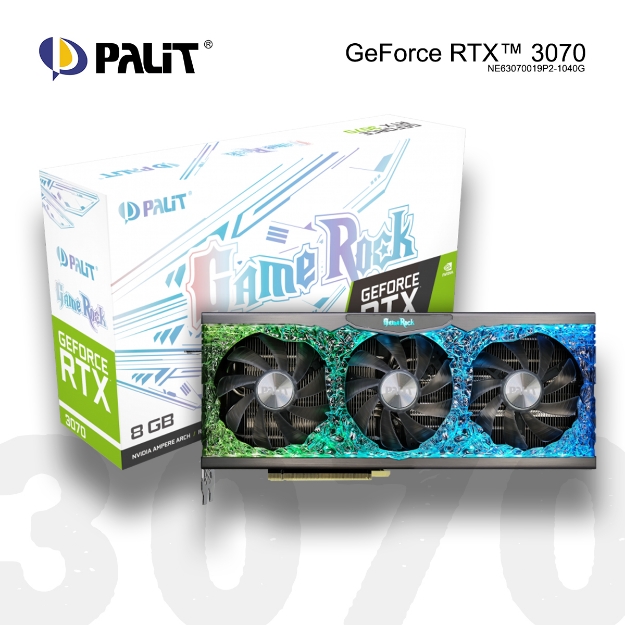 Picture of Video Card PALIT RTX 3070 (NE63070019P2-1040G) GameRock 8GB GDDR6 256bit