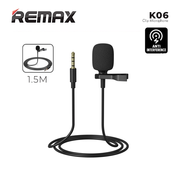 Picture of Microphone REMAX K06 Micdo Series Clip Microphone Black
