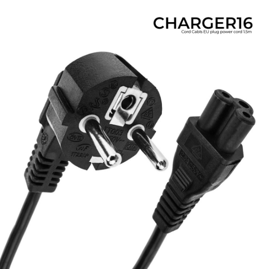 სურათი კვების კაბელი CHARGER16 C5 250V 10-16A 50Hz 1.5M BLACK