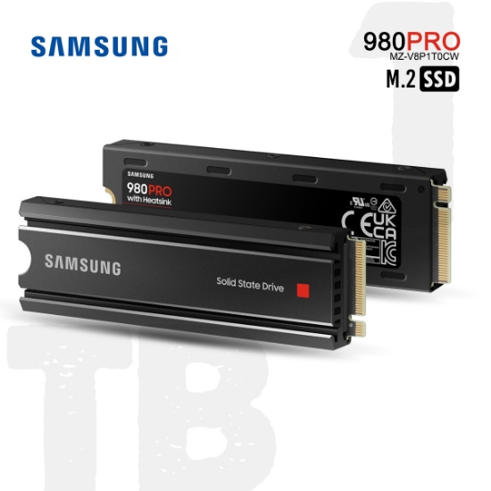 სურათი SSD მყარი დისკი Samsung 980 PRO 1TB MZ-V8P1T0CW With Heatsink PCIe 4.0 NVMe M.2
