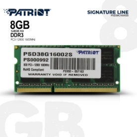 Picture of Memory PATRIOT Signature Line PSD38G16002S 8GB DDR3 1600MHz SODIMM