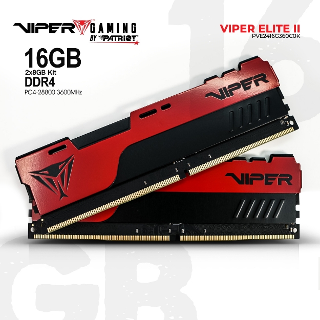 Picture of MEMORY PATRIOT VIPER ELITE II 16GB DDR4 3600MHz PVE2416G360C0K