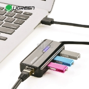 სურათი USB 2.0 ჰაბი UGREEN 20264 3x USB2.0 RJ45 Ethernet Adapter 