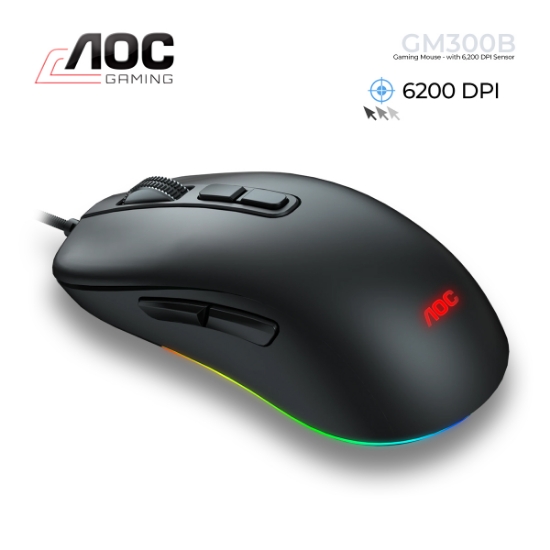სურათი მაუსი AOC GM300 GM300B 6200 DPI USB