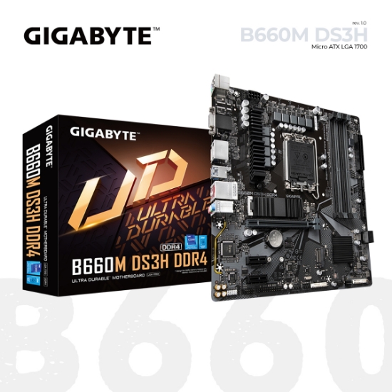 Picture of Mother Board GIGABYTE ULTRA DURABLE B660M DS3H LGA1700 MICRO ATX