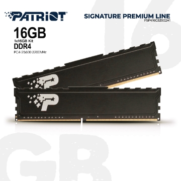 Show details for Memory PATRIOT SIGNATURE PREMIUM PSP416G32002H1 16GB 3200MHZ Picture of Memory PATRIOT SIGNATURE PREMIUM PSP416G32002H1 16GB 3200MHZ