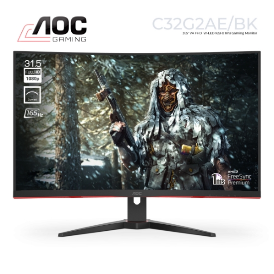 Picture of Monitor AOC C32G2AE/BK 31.5" curved VA WLED 165Hz 1ms