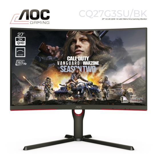 Picture of Monitor AOC CQ27G3SU/BK 27" 2K VA WLED 165Hz 1ms Black