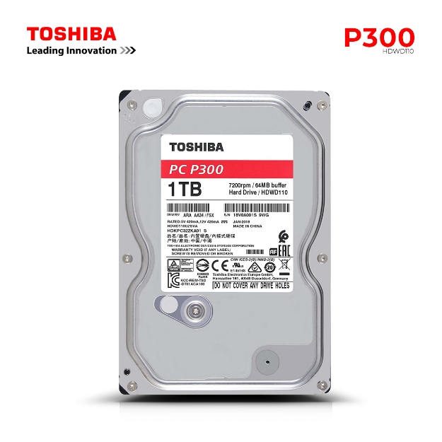 Picture of Hard Drive Toshiba 1TB P300 HDWD110UZSVA 7200Rpm