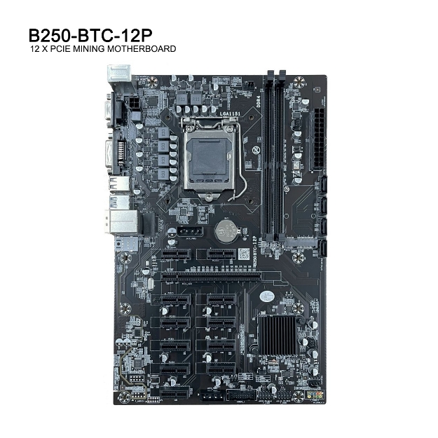 Picture of MOTHERBOARD B250-BTC-12P, 12 X PCIE MINING LGA1151 ATX