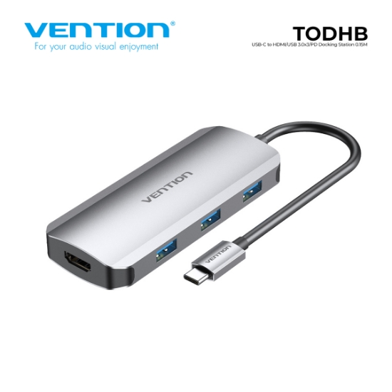 სურათი TYPE-C TO HDMI USB3.0 გადამყვანი VENTION TODHB