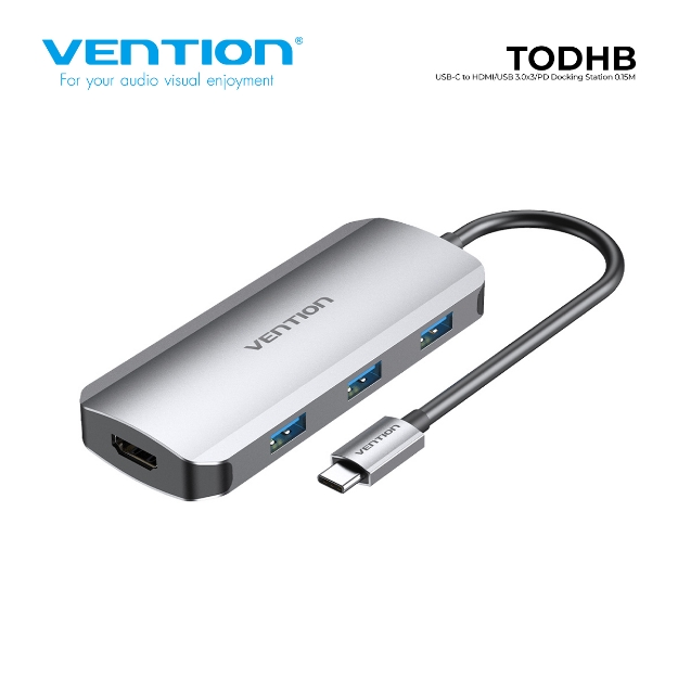 Picture of TYPE-C TO HDMI USB3.0 გადამყვანი VENTION TODHB