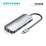Picture of TYPE-C TO HDMI USB3.0 RJ45 გადამყვანი VENTION TOHHB