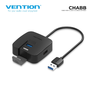 დეტალურის ჩვენება USB ჰაბი VENTION CHABB USB3.0 / USB2.0 BLACK სურათი USB ჰაბი VENTION CHABB USB3.0 / USB2.0 BLACK