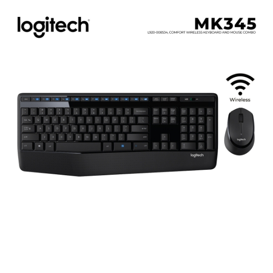 Picture of WIRELESS Keyboard Mouse LOGITECH MK345 L920-008534 WIRELESS COMBO BLACK
