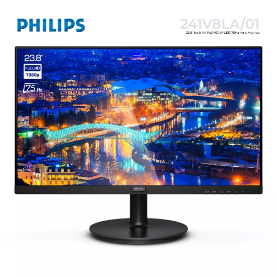 Picture of Monitor Philips 241V8LA/01 23.8" VA W-LED FHD 75Hz 4ms Black 