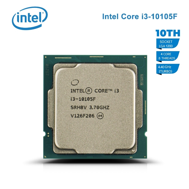 Picture of CPU Intel Core i3-10105F 6MB CACHE 4.40GHZ TRAY