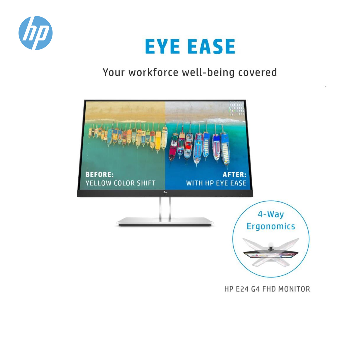 gITec Online Shop -Monitor HP E24 G4 9VF99AA 24" IPS Full HD LED 60Hz 5ms