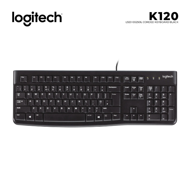 Picture of კლავიატურა LOGITECH K120 L920-002506 USB BLACK