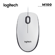 Picture of MOUSE LOGITECH M100 L910-005004 USB 1.8M WHITE