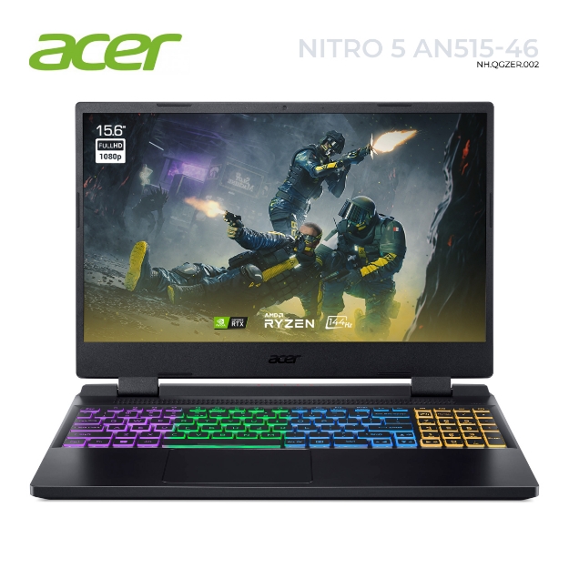 Picture of NOTEBOOK ACER NITRO 5 AN515-46 NH.QGZER.002 15.6" RYZEN 5 6600H 16GB DDR5 RTX 3060 6GB 512GB SSD