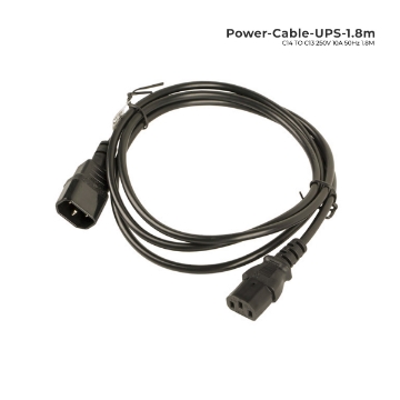 დეტალურის ჩვენება UPS კვების კაბელი C14 TO C13 250V 10A 50Hz 1.8M BLACK სურათი UPS კვების კაბელი C14 TO C13 250V 10A 50Hz 1.8M BLACK