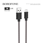 Picture of Micro USB Cable BOROFONE BX52 AIRY SILICONE 1M BLACK