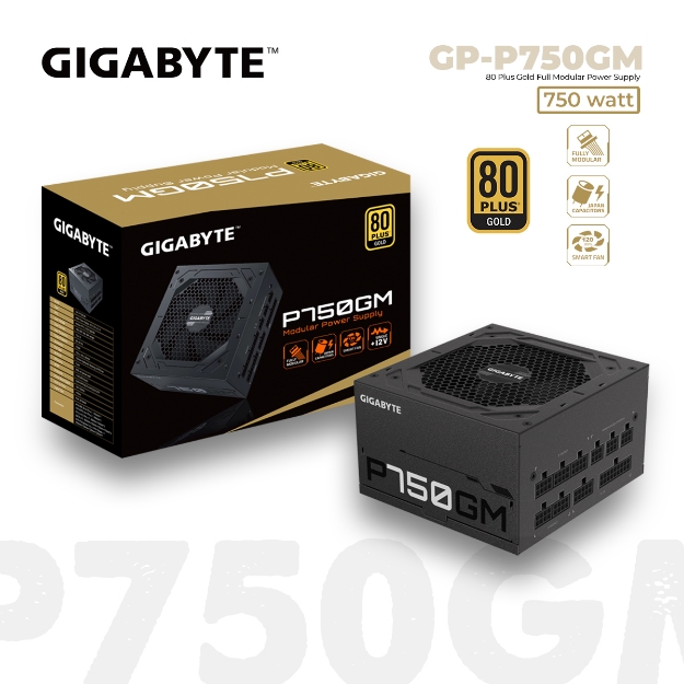 Picture of კვების ბლოკი GIGABYTE GP-P750GM 750W 80PLUS GOLD Fully Modular Black