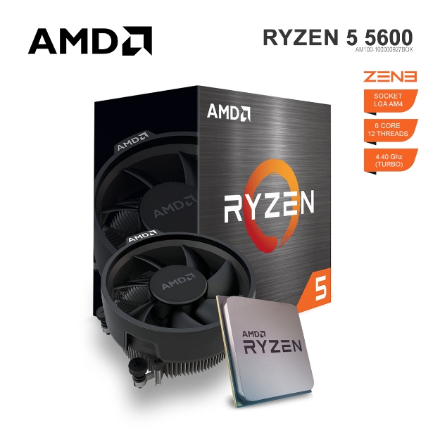 Picture of პროცესორი AMD RYZEN 5 5600 AM100-100000927BOX 32MB CACHE 4.40GHz BOX