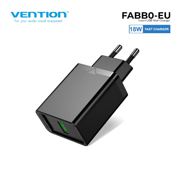 Picture of USB Charger VENTION FABB0-EU 18W BLACK