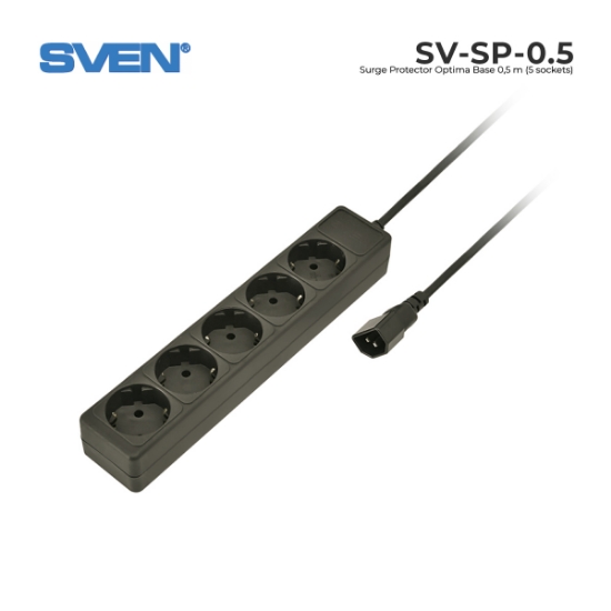 Picture of UPS Surger Protector SVEN SV-SP-0.5 0.5M BLACK