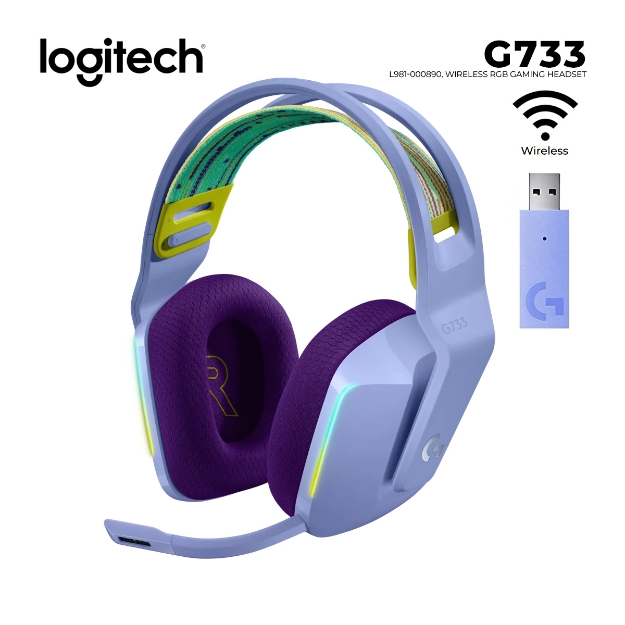 Picture of Wireless RGB GAMING Headset LOGITECH G733 L981-000890 LILAC